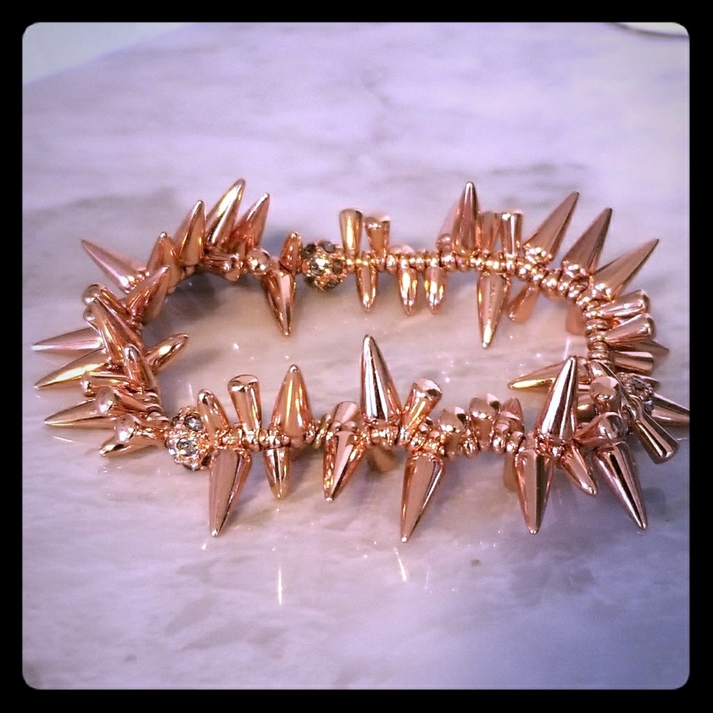 Stella and Dot Renegade cluster rose gold bracelet